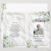 Vorlage des Programms für grüne Blumenbeerdigung (Vorne/Hinten)