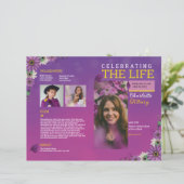 Vorlage des Programms für lila Beerdigung (Stehend Vorderseite)