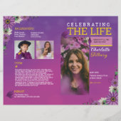 Vorlage des Programms für lila Beerdigung (Vorderseite)