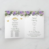 Vorlage des Programms "Sage Green Lila Quinceañera (Innenseite)