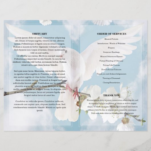 Vorlage des Programms "Weiße Taube und Blumenbeerd (Rückseite)