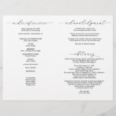 Vorlage des Programms zur Beerdigung amerikanische Flyer (Hinten)