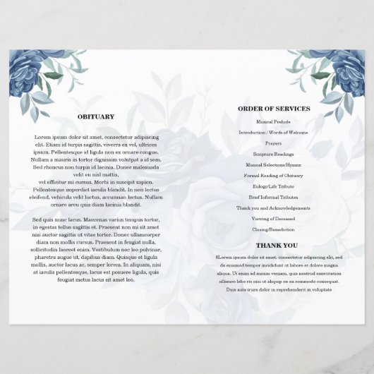 Vorlage des Programms zur Beerdigung der blauen Bl (Rückseite)