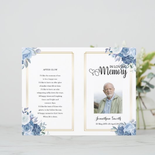 Vorlage des Programms zur Beerdigung der blauen Bl (Stehend Vorderseite)