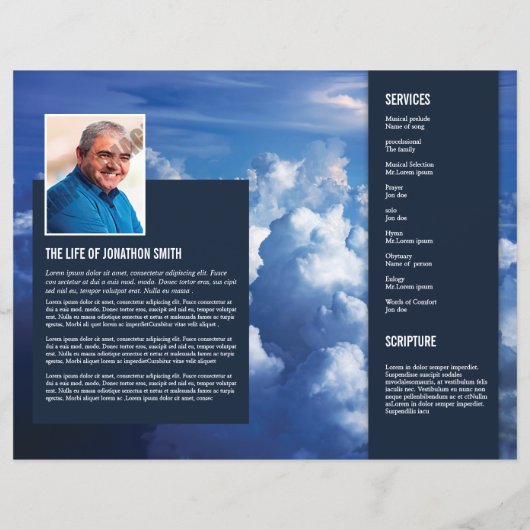 Vorlage des Programms zur Beerdigung von Blauem Hi (Rückseite)