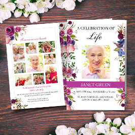 Vorlage des Programms zur Beerdigung von Blumendar