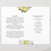 Vorlage des Programms zur Beerdigung von Gelbblume (Rückseite)