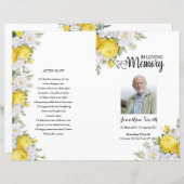 Vorlage des Programms zur Beerdigung von Gelbblume (Vorne/Hinten)