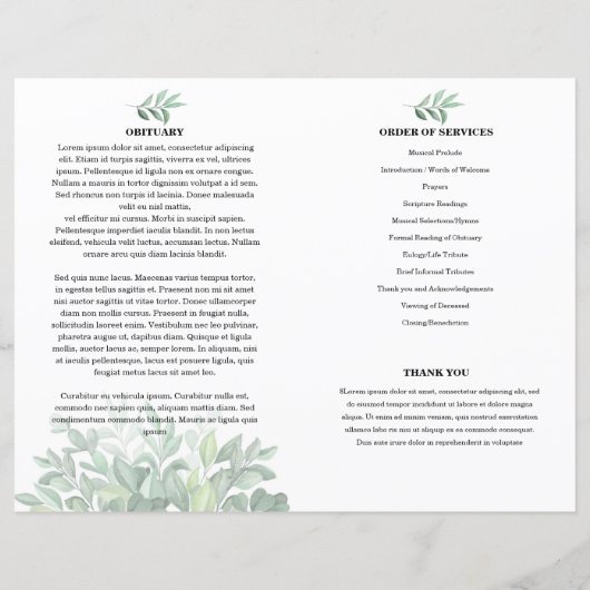 Vorlage des Programms zur Beerdigung von Pflanzen (Rückseite)