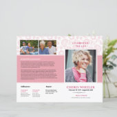 Vorlage des Programms zur Beerdigung von Pink-Flor (Stehend Vorderseite)