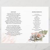 Vorlage des Programms zur Beerdigung von Rosa-Flor (Rückseite)