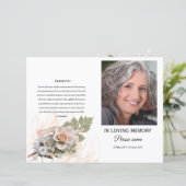 Vorlage des Programms zur Beerdigung von Rosa-Flor (Stehend Vorderseite)