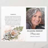 Vorlage des Programms zur Beerdigung von Rosa-Flor (Vorderseite)