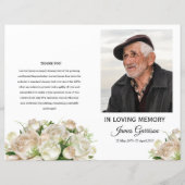 Vorlage des Programms zur Beerdigung von weißem Bl (Vorderseite)