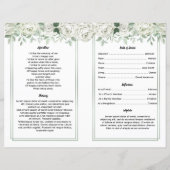 Vorlage des Programms zur Beerdigung von weißem Bl (Rückseite)