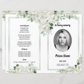 Vorlage des Programms zur Beerdigung von weißem Bl (Vorne/Hinten)