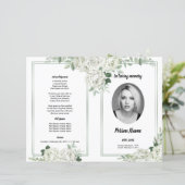 Vorlage des Programms zur Beerdigung von weißem Bl (Stehend Vorderseite)