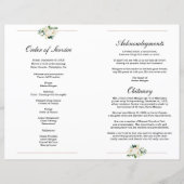 Vorlage des Programms zur Beerdigung von weißem Bl (Rückseite)