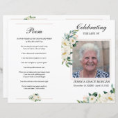 Vorlage des Programms zur Beerdigung von weißem Bl (Vorne/Hinten)