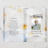 Vorlage des Programms zur Beerdigung von weißer Bl (Vorne/Hinten)