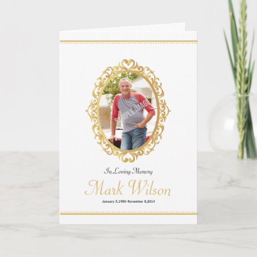 Vorlage des Programms zur Gedenkfeier (Vorderseite)