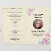 Vorlage des Programms zur Gedenkfeier (Vorne/Hinten)