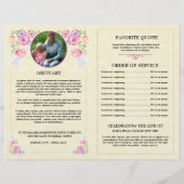 Vorlage des Programms zur Gedenkfeier (Rückseite)