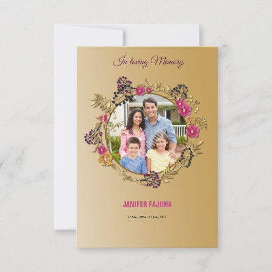 Vorlage des Programms zur Gedenkfeier (Vorderseite)