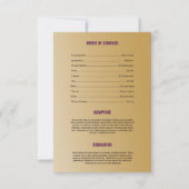 Vorlage des Programms zur Gedenkfeier (Rückseite)