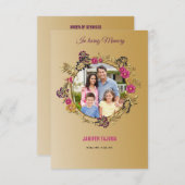 Vorlage des Programms zur Gedenkfeier (Vorne/Hinten)