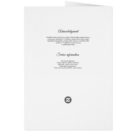 Vorlage des Programms zur Gedenkfeier (Hinten)