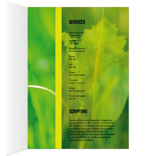 Vorlage des Programms zur Gedenkfeier (Innen (Rechts))