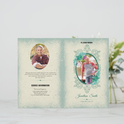 Vorlage des Programms zur Gedenkfeier (Stehend Vorderseite)