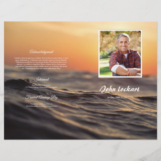 Vorlage des Programms zur Gedenkfeier Flyer (Vorne)