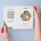 Vorlage des Programms zur Gedenkfeier Flyer (Hand)