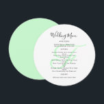 Vorlage des Round Monogram Wedelmenüs<br><div class="desc">Rund oder quadratisch, Hochzeitsmenü Vorlage mit Monogramm Erstmaligkeit in grün Minze. Weiße Karten haben ein schwarzes Skript für den Titel und gedruckten Text für die Menüliste. Verwenden Sie Leerzeichen und Großbuchstaben für Abschnitte, oder ändern Sie den Wortlaut nach Bedarf. Die Hochzeitsmonogramm des Paares wird in der Mitte hinter der Formulierung...</div>