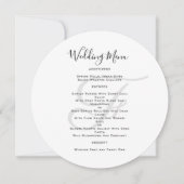 Vorlage des Round Monogram Wedelmenüs (Vorderseite)