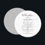 Vorlage des Round Monogram Wedelmenüs<br><div class="desc">Runde, quadratische, neutrale Themen, Hochzeitsmenü mit Monogramm Erstmaligkeit in grauer Farbe. Weiße Karten haben ein schwarzes Skript für den Titel und gedruckten Text für die Menüliste. Verwenden Sie Leerzeichen und Großbuchstaben für Abschnitte, oder ändern Sie den Wortlaut nach Bedarf. Die Hochzeitsmonogramm des Paares wird in der Mitte hinter der Formulierung...</div>