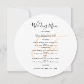 Vorlage des Round Monogram Wedelmenüs (Vorderseite)