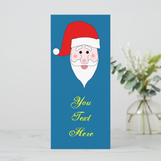 Vorlage des Santa-Gesicht-Lesezeichens (Stehend Vorderseite)