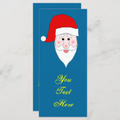 Vorlage des Santa-Gesicht-Lesezeichens (Vorne/Hinten)