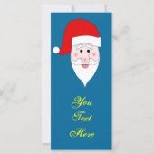 Vorlage des Santa-Gesicht-Lesezeichens (Vorderseite)