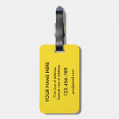 Vorlage des schwedischen amerikanischen Gepäck-Tag Gepäckanhänger (Rückseite vertikal)