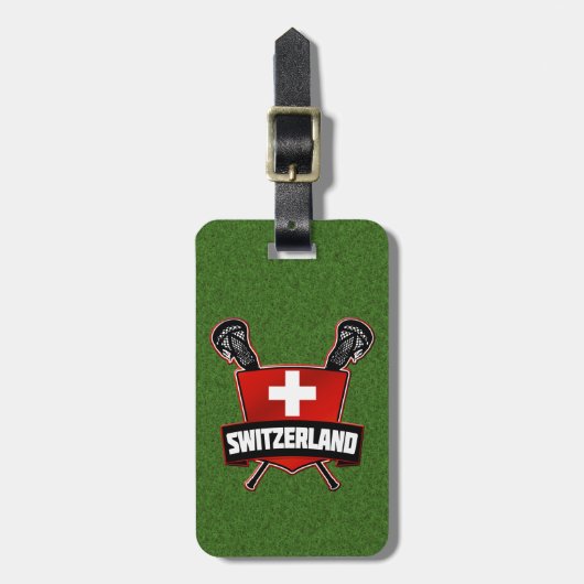 Vorlage des Schweizer Lacrosse Luggage Tag Gepäckanhänger (Vorderseite vertikal)