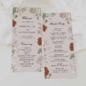 Vorlage des Terracotta Floral Wedding Programms