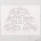 Vorlage des Tree Brown Tri-Fold-Hochzeitsprogramms (Rückseite)