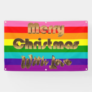 Vorlage des Weihnachtsregenbogen-Flaggen-Gay Banner