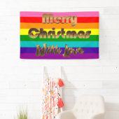 Vorlage des Weihnachtsregenbogen-Flaggen-Gay Banner (Insitu)