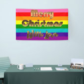 Vorlage des Weihnachtsregenbogen-Flaggen-Gay Banner (Messeveranstaltung)