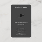 Vorlage Elegant Modernes Monogramm Erstluxuriös Visitenkarte (Rückseite)